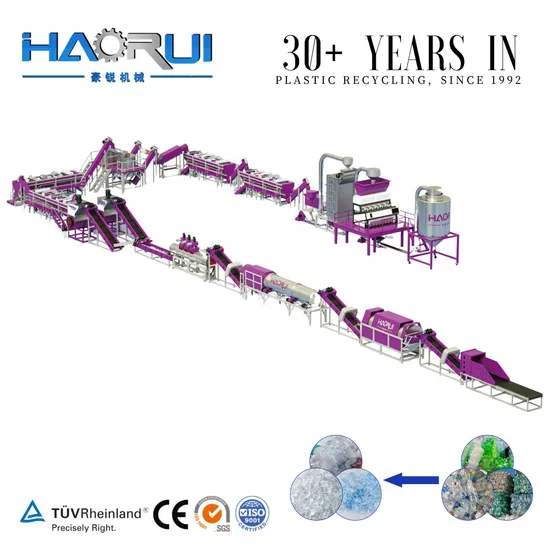 Plastic Bottle Recycling Equipment Pet Flakes Washing Line Machine